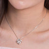 Load image into Gallery viewer, Dancing Stone Geometric Shape Pendant Necklace 925 Sterling Silver XFN8050