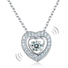 Load image into Gallery viewer, Dancing Stone Heart Pendant Necklace 925 Sterling Silver Good for Bridal Bridesm