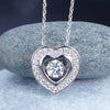 Load image into Gallery viewer, Dancing Stone Heart Pendant Necklace 925 Sterling Silver Good for Bridal Bridesm