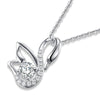 Load image into Gallery viewer, Swan Pendant Necklace 925 Sterling Silver Jewelry Created Diamond XFN8061