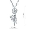 Load image into Gallery viewer, Love Angel Heart Dancing Stone Kids Girl Pendant Necklace 925 Sterling Silver Ch