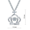 Load image into Gallery viewer, Crown Dancing Stone Kids Girl Pendant Necklace Solid 925 Sterling Silver Childre
