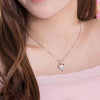 Load image into Gallery viewer, Double Heart Dancing Stone Pendant Necklace 925 Sterling Silver Good for Wedding