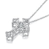 Load image into Gallery viewer, Vintage Style Cross Dancing Stone Pendant Necklace 925 Sterling Silver XFN8080