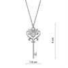 Load image into Gallery viewer, Love Heart Key 925 Sterling Silver Pendant Necklace Vintage Style 1.5 Carat Crea