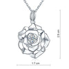 Load image into Gallery viewer, Rose Dancing Stone Pendant Necklace 925 Sterling Silver Good for Wedding Bridesm