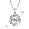 Load image into Gallery viewer, Dancing Stone Pendant Necklace 925 Sterling Silver Ribbon Flower XFN8089