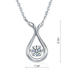 Load image into Gallery viewer, Dancing Stone Water Drop Necklace 925 Sterling Silver Simple Elegant XFN8091