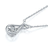 Load image into Gallery viewer, Dancing Stone Water Drop Necklace 925 Sterling Silver Simple Elegant XFN8091