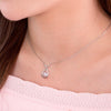 Load image into Gallery viewer, Dancing Stone Water Drop Necklace 925 Sterling Silver Simple Elegant XFN8091