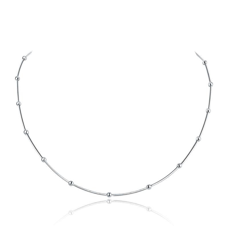 Solid 925 Sterling Silver Chain Necklace Stylish Jewelry XN8094