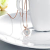Load image into Gallery viewer, Dancing Stone Pendant Necklace Solid 925 Sterling Silver Rose Gold Plated