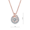Load image into Gallery viewer, Dancing Stone Pendant Necklace Solid 925 Sterling Silver Rose Gold Plated