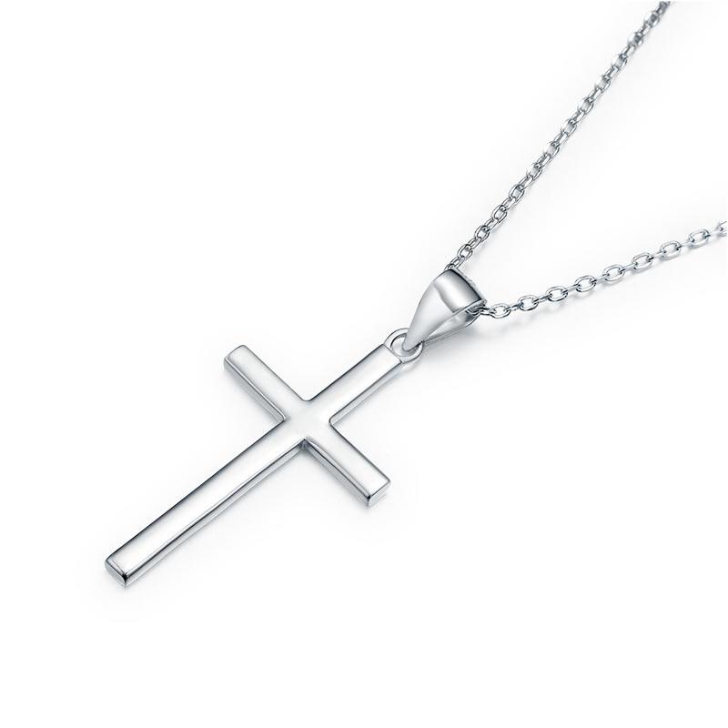 Cross Pendant Necklace Solid 925 Sterling Silver XFN8114