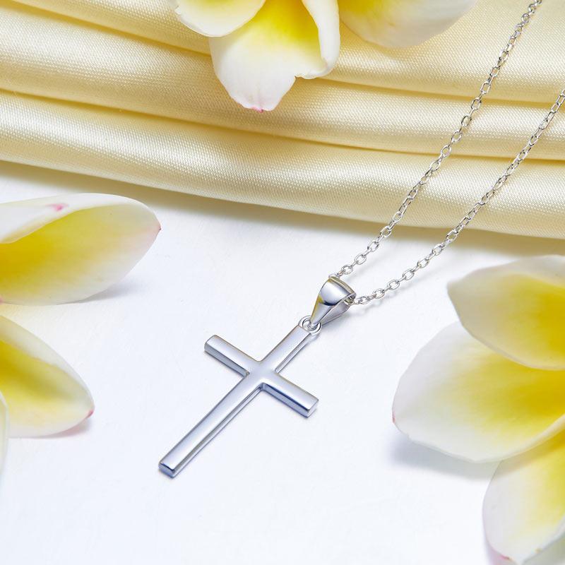 Cross Pendant Necklace Solid 925 Sterling Silver XFN8114
