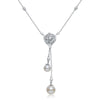 Load image into Gallery viewer, Rose Fresh Water Pearls Necklace 925 Sterling Silver XFN8118