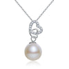 Load image into Gallery viewer, Fresh Water Pearl Heart Necklace 925 Sterling Silver XFN8119