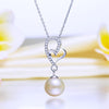 Load image into Gallery viewer, Fresh Water Pearl Heart Necklace 925 Sterling Silver XFN8120