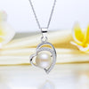 Load image into Gallery viewer, Fresh Water Pearl Heart Necklace 925 Sterling Silver XFN8121