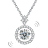Load image into Gallery viewer, 1 Carat Moissanite Diamond Dancing Stone Necklace 925 Sterling Silver XFN8137