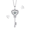 Load image into Gallery viewer, 1 Carat Moissanite Diamond Dancing Stone Key Necklace 925 Sterling Silver XFN8138