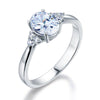 Load image into Gallery viewer, Solid 925 Sterling Silver Promise Ring Affordable Wedding Oval Cut Created Diama