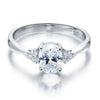 Load image into Gallery viewer, Solid 925 Sterling Silver Promise Ring Affordable Wedding Oval Cut Created Diama