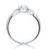 Load image into Gallery viewer, Solid 925 Sterling Silver Promise Ring Affordable Wedding Oval Cut Created Diama