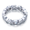 Load image into Gallery viewer, Marquise Solid 925 Sterling Silver Ring Eternity Band Wedding Jewelry XFR8140