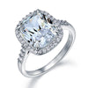 Load image into Gallery viewer, Solid 925 Sterling Silver Luxury Engagement Ring 6 Ct Cushion Created Diamond