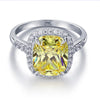 Load image into Gallery viewer, Solid 925 Sterling Silver Luxury Engagement Ring 6 ct Cushion Cut Yellow Canary