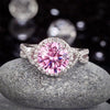 Load image into Gallery viewer, 3 Carat Fancy Pink Created Diamond 925 Sterling Silver Wedding Engagement Luxury