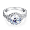 Load image into Gallery viewer, 3 Carat Created Diamond 925 Sterling Silver Wedding Engagement Luxury Ring Promi