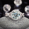 Load image into Gallery viewer, 3 Carat Created Diamond 925 Sterling Silver Wedding Engagement Luxury Ring Promi
