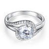 Load image into Gallery viewer, Twist Curl 925 Sterling Silver Wedding Engagement Ring 1.25 Ct Created Diamond X