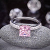 Load image into Gallery viewer, 1.5 Ct Fancy Pink Created Diamond 925 Sterling Silver Wedding Ring Promise Anniv