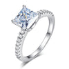 Load image into Gallery viewer, 1.5 Ct Princess Cut Created Diamond 925 Sterling Silver Wedding Ring Engagement