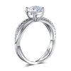 Load image into Gallery viewer, 925 Sterling Silver Wedding Promise Anniversary Ring 1.25 Ct Created Diamond XFR