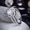 Load image into Gallery viewer, Floral 925 Sterling Silver Wedding Promise Engagement Ring 1 Ct Created Diamond