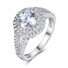 Load image into Gallery viewer, Double Halo 925 Sterling Silver Wedding Engagement Ring 1.25 Ct Created Diamond