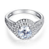 Load image into Gallery viewer, Double Halo 925 Sterling Silver Wedding Engagement Ring 1.25 Ct Created Diamond