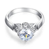 Load image into Gallery viewer, 925 Sterling Silver Wedding Promise Anniversary Ring 1.25 Ct Created Diamond Jew