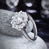 Load image into Gallery viewer, Snowflake 925 Sterling Silver Wedding Promise Anniversary Ring 1 Ct Created Diam