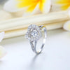 Load image into Gallery viewer, Dancing Stone Heart Solid 925 Sterling Silver Ring Fashion Wedding Jewelry XFR82