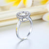 Load image into Gallery viewer, Dancing Stone Double Halo Solid 925 Sterling Silver Ring Fashion Wedding Jewelry