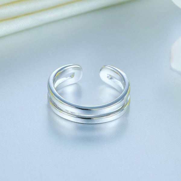 Kids Girls Solid 925 Sterling Silver Ring Band Children Jewelry Adjustable XFR82