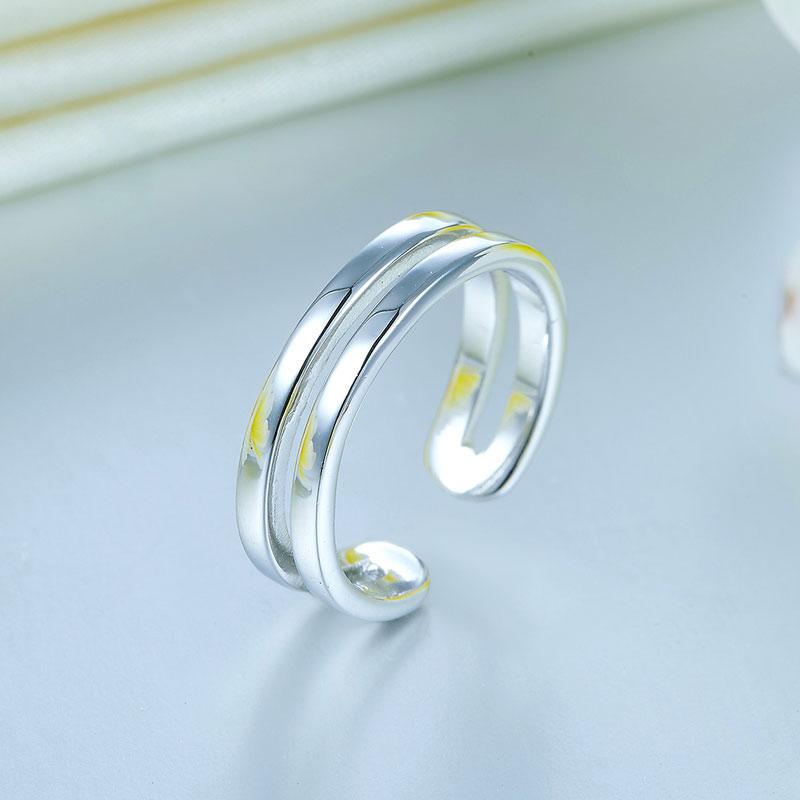 Kids Girls Solid 925 Sterling Silver Ring Band Children Jewelry Adjustable XFR82
