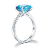 Load image into Gallery viewer, Solid 925 Sterling Silver 4 Carat Anniversary Ring Blue Oval Party Luxury Jewelr