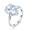 Load image into Gallery viewer, Solid 925 Sterling Silver Luxury Ring Solitaire Pear 4.5 Carat Wedding Engagemen