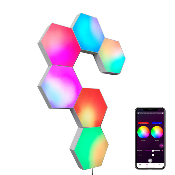 Mobile app Controlled LED Quantum Light 2021 NEW Honeycomb Modular Light Hexagonal Combination Lamp for Wall Decoration